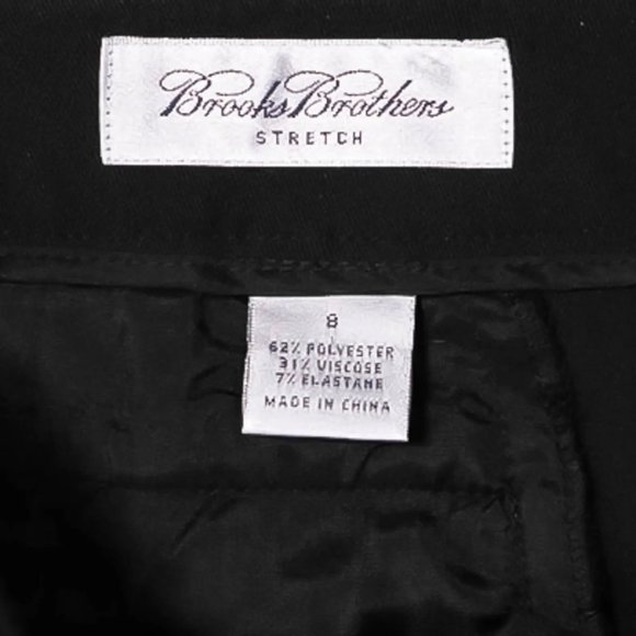 Brooks Brothers Women's Dress Pants Black Stretch Mid Rise Wide Leg Trousers 8 - Picture 3 of 7